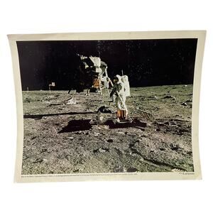 1969 Used NASA‎ Apollo 11 Man on the Moon Photograph Edwin Aldrin Neil Armstrong